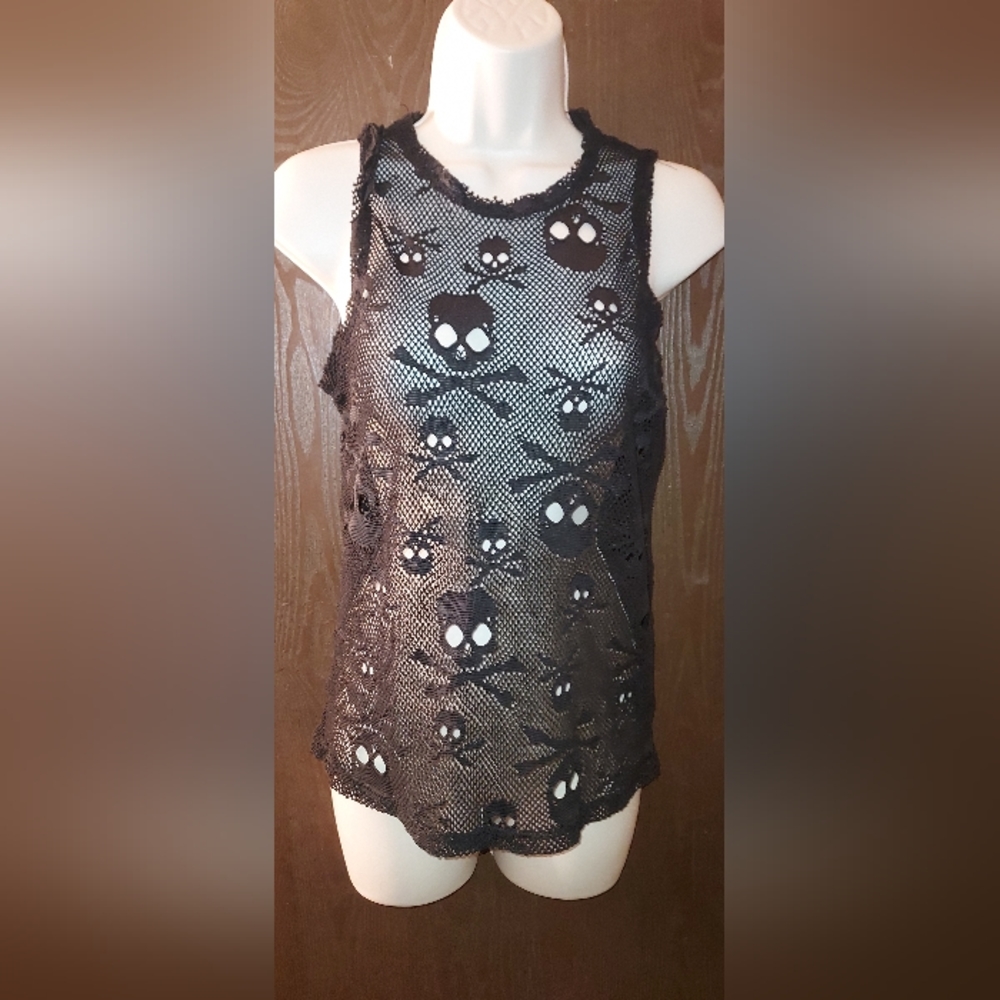 Skull tank black Tripp NYC xs